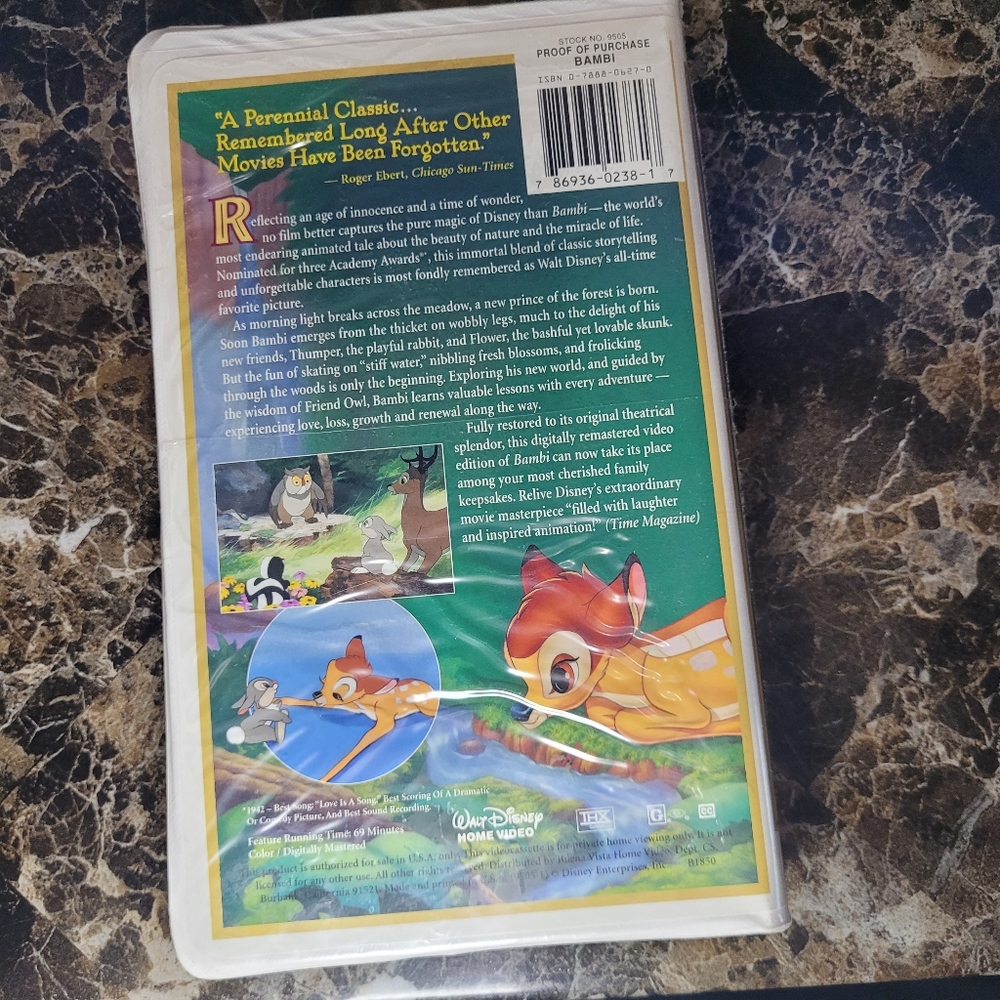 Disney Bambi Limited Edition VHS - Picture 4 of 4